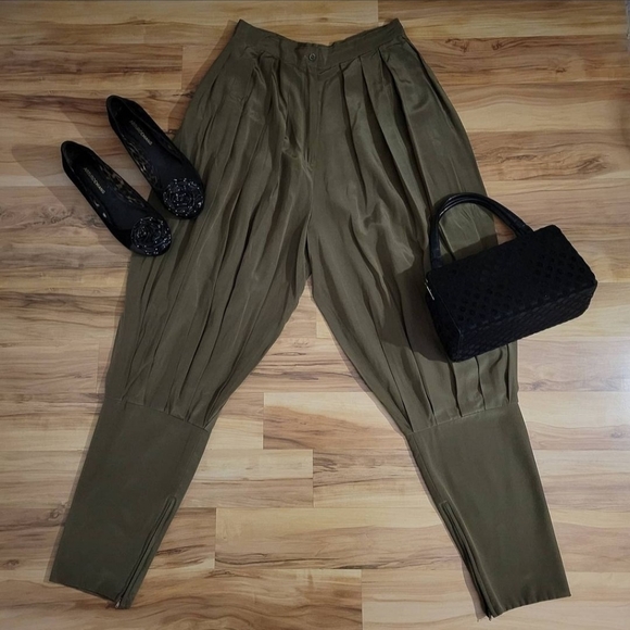 Vintage 80s Baggy Riding Trousers - Picture 2 of 12